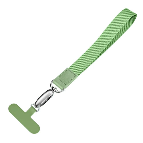Mobile Phone Polyester Wrist Strap for Cell Phone Anti-Lost Strap with Metal Buckle, PC Tether Tab - Matcha Green - 1
