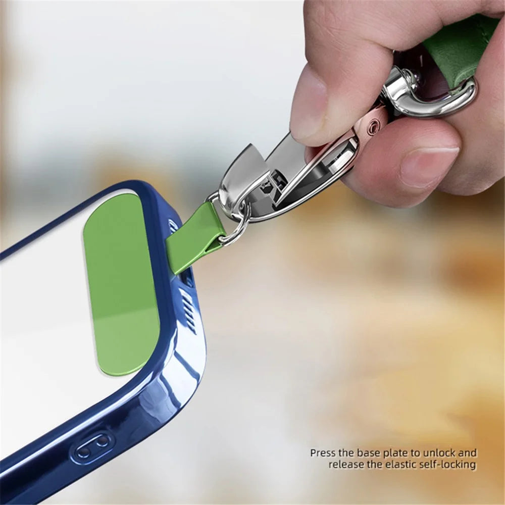 Mobile Phone Polyester Wrist Strap for Cell Phone Anti-Lost Strap with Metal Buckle, PC Tether Tab - Matcha Green - 4