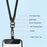 Mobile Phone Wrist Strap with Hole Strap, PC Tether Tab 3Pcs / Set Anti-Lost Cell Phone Nylon Braided Strap - Black - 2