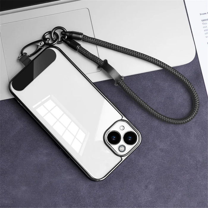 Mobile Phone Wrist Strap with Hole Strap, PC Tether Tab 3Pcs / Set Anti-Lost Cell Phone Nylon Braided Strap - Black - 3
