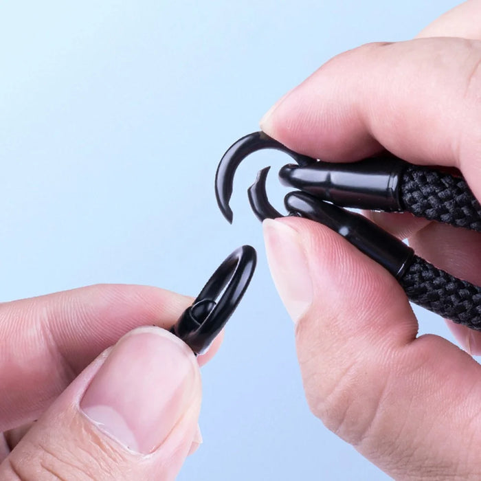Mobile Phone Wrist Strap with Hole Strap, PC Tether Tab 3Pcs / Set Anti-Lost Cell Phone Nylon Braided Strap - Black - 4