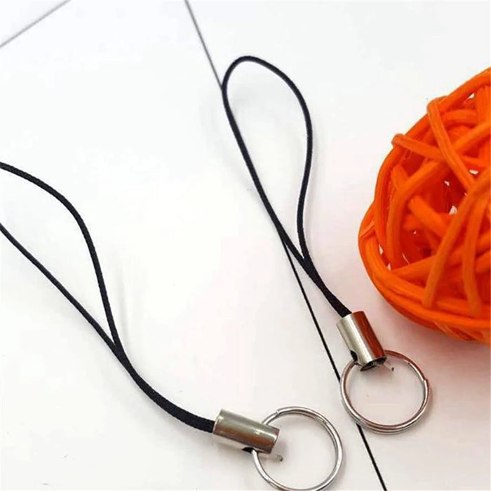 100Pcs / Pack Anti-lost Phone Carrying Rope DIY Phone Lanyard with Ring - Plastic Ring - 2