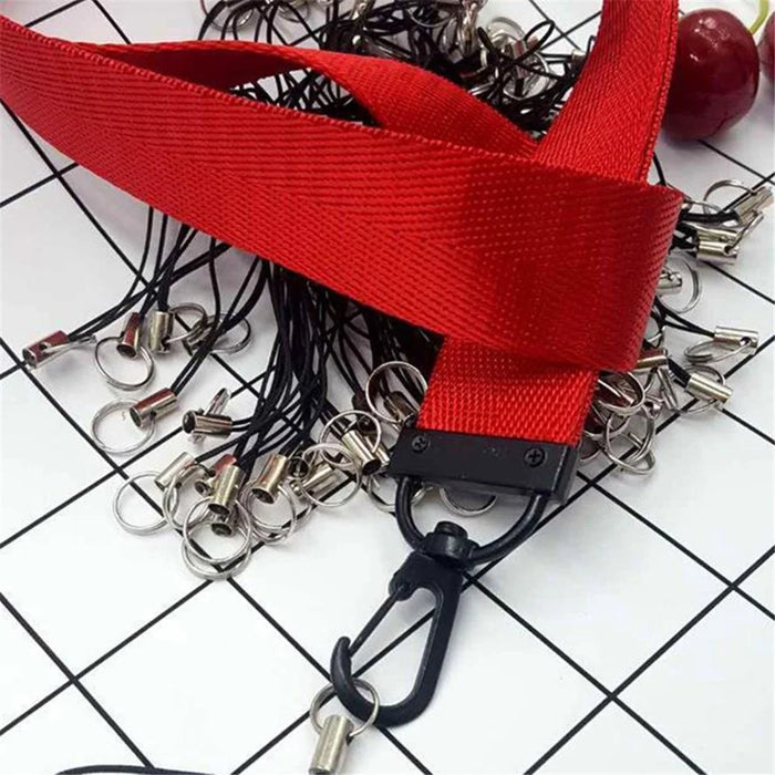 100Pcs / Pack Anti-lost Phone Carrying Rope DIY Phone Lanyard with Ring - Plastic Ring - 4