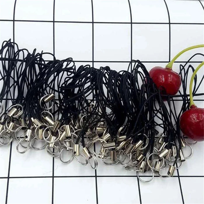 100Pcs / Pack Anti-lost Phone Carrying Rope DIY Phone Lanyard with Ring - Plastic Ring - 6