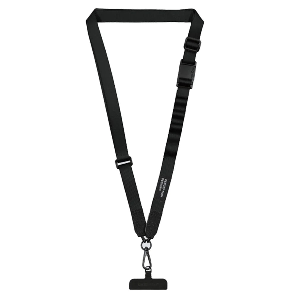 JTLEGEND VENTURE Cell Phone Lanyard Magnetic Buckle Adjustable Crossbody Phone Shoulder Strap with Patch - Black - 1