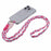A5 Style 60cm Phone Crossbody Lanyard Weaving Polyester Shoulder Strap Phone Charms with Patch - Rose Purple - 4