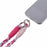 A5 Style 60cm Phone Crossbody Lanyard Weaving Polyester Shoulder Strap Phone Charms with Patch - Rose Purple - 6