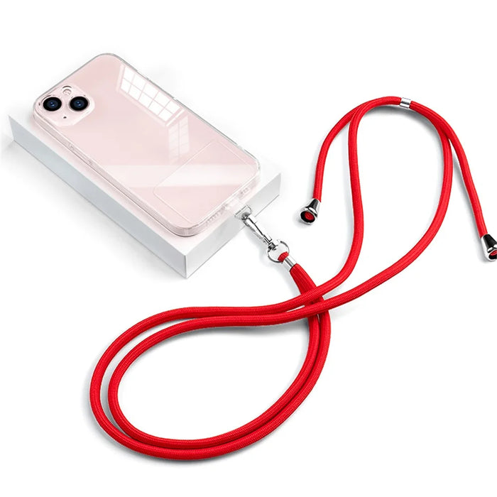 Cell Phone Crossbody Lanyard 6mm Nylon Universal Phone Shoulder Strap with Pad - Red - 1