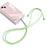 Phone Lanyard 6mm Nylon Neck Hanging Adjustable Shoulder Strap with Pad - Matcha Green - 1
