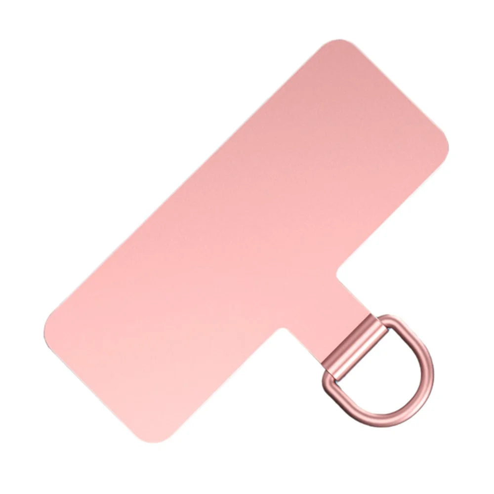 Cell Phone Lanyard Pad Safety Stainless Steel Phone Lanyard Patch - Rose Gold - 1