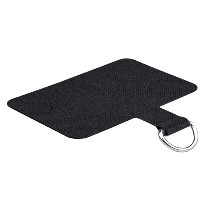 Phone Lanyard Tab Patch Nylon+TPU Safety Cellphone Lanyard Connector - Black - 1