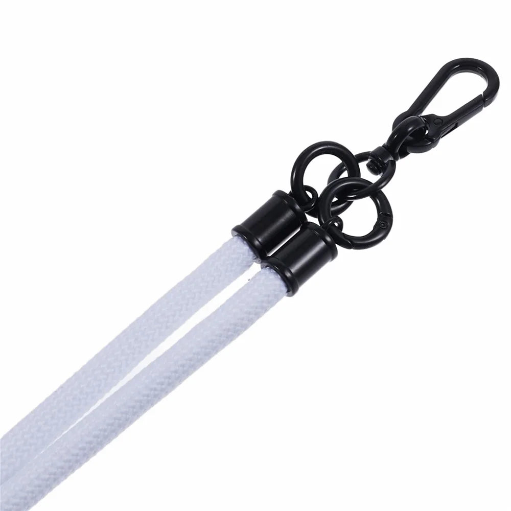 Style A Phone Strap 8mm Universal Nylon Phone Neck Lanyard with Clear Patch - White - 6