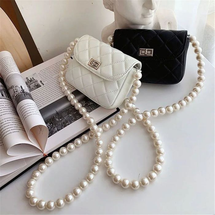Pearl Beaded Phone Lanyard for iPhone 16 / 16 Plus / 16 Pro / 16 Pro Max 110cm Crossbody Chain Strap - Gold Buckle - 5