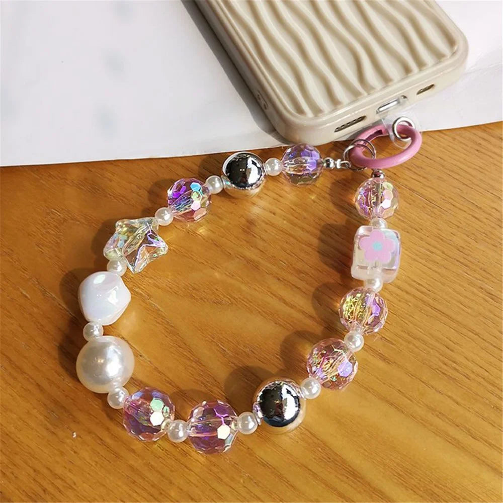 12cm Cell Phone Short Strap Star Beads Decor Sling Lanyard for Phone Case - Style A - 3