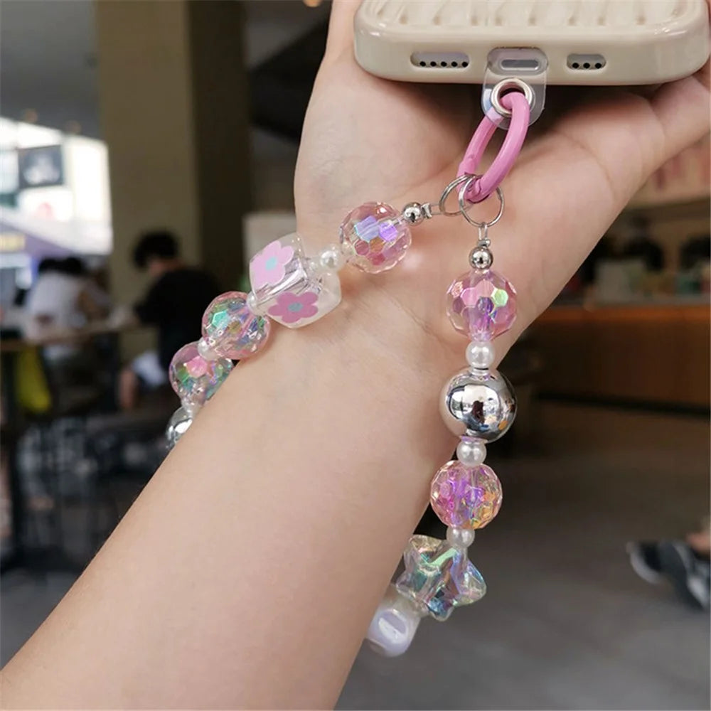 12cm Cell Phone Short Strap Star Beads Decor Sling Lanyard for Phone Case - Style A - 5