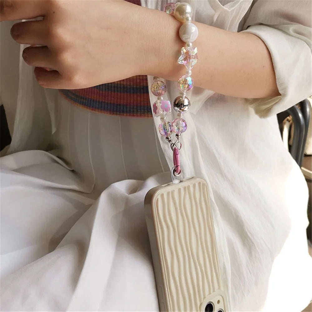 12cm Cell Phone Short Strap Star Beads Decor Sling Lanyard for Phone Case - Style A - 6
