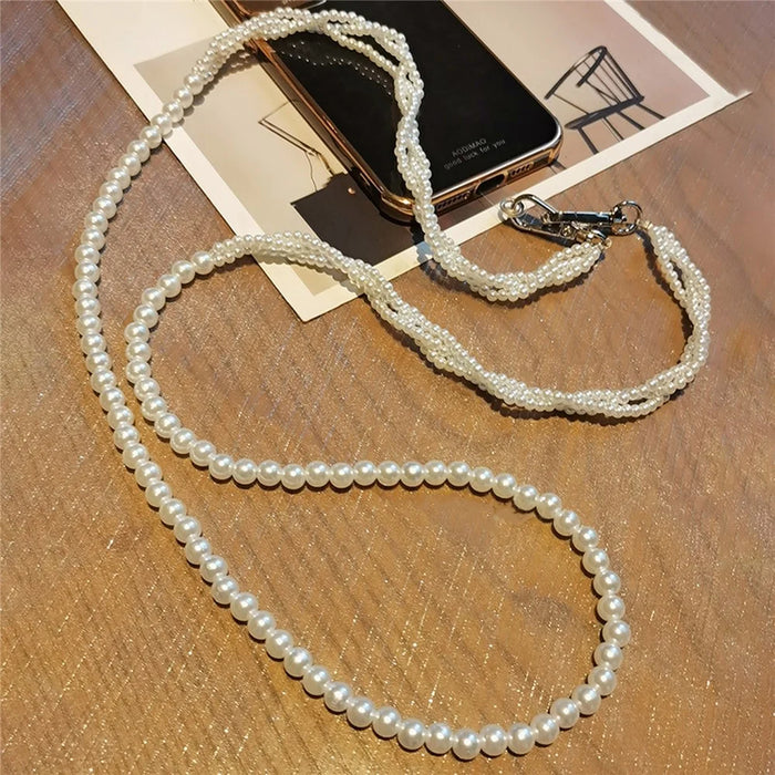 110cm Phone Lanyard Big and Small Beaded Crossbody Adjustable Neck Strap - 2