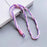 110cm Universal Phone Lanyard Dual Color Twisted Mobile Phone Neck Strap with Clear Tether Tab - Pink+Purple - 1