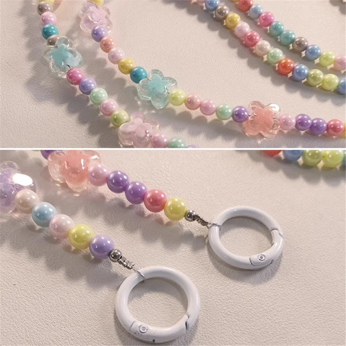 110cm Phone Lanyard 8mm Bead Shoulder Neck Strap for Cell Phones - Style A - 2
