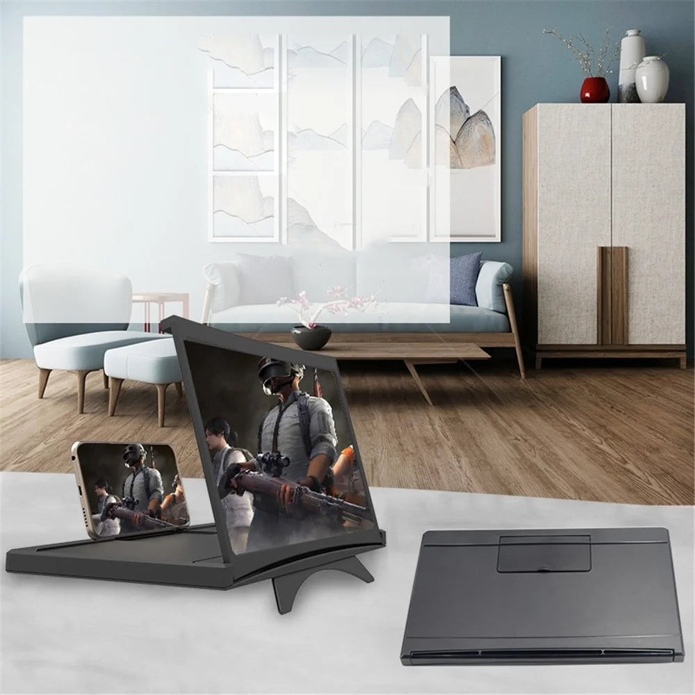 L18 12 Inch Folding Magnifying Bracket Pull-out HD Mobile Phone Screen Magnifier Movie Video Enlarger Stand - 2