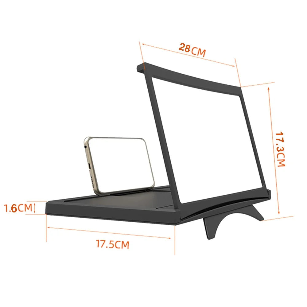 L19 14 Inch HD Mobile Phone Screen Magnifier Movie Video Enlarger Folding Stand Holder Magnifying Bracket - 7