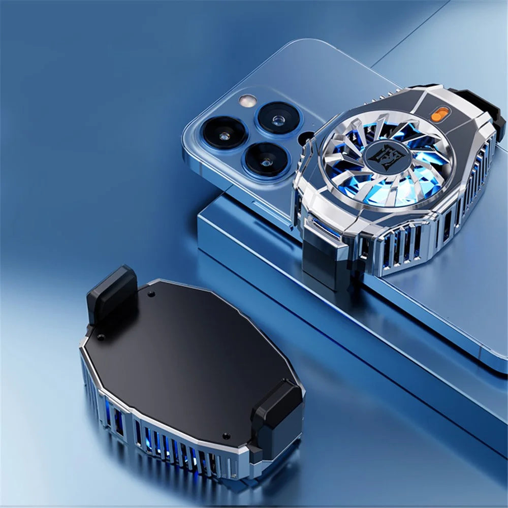 N15 Clip-On Phone Radiator Cellphone Live Streaming Gaming Heat Dissipation Semiconductor Cooling Fan - Silver - 2