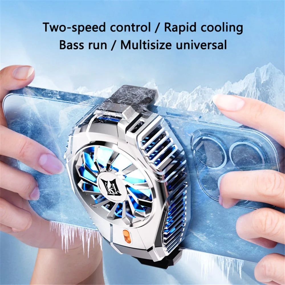 N15 Clip-On Phone Radiator Cellphone Live Streaming Gaming Heat Dissipation Semiconductor Cooling Fan - Silver - 3