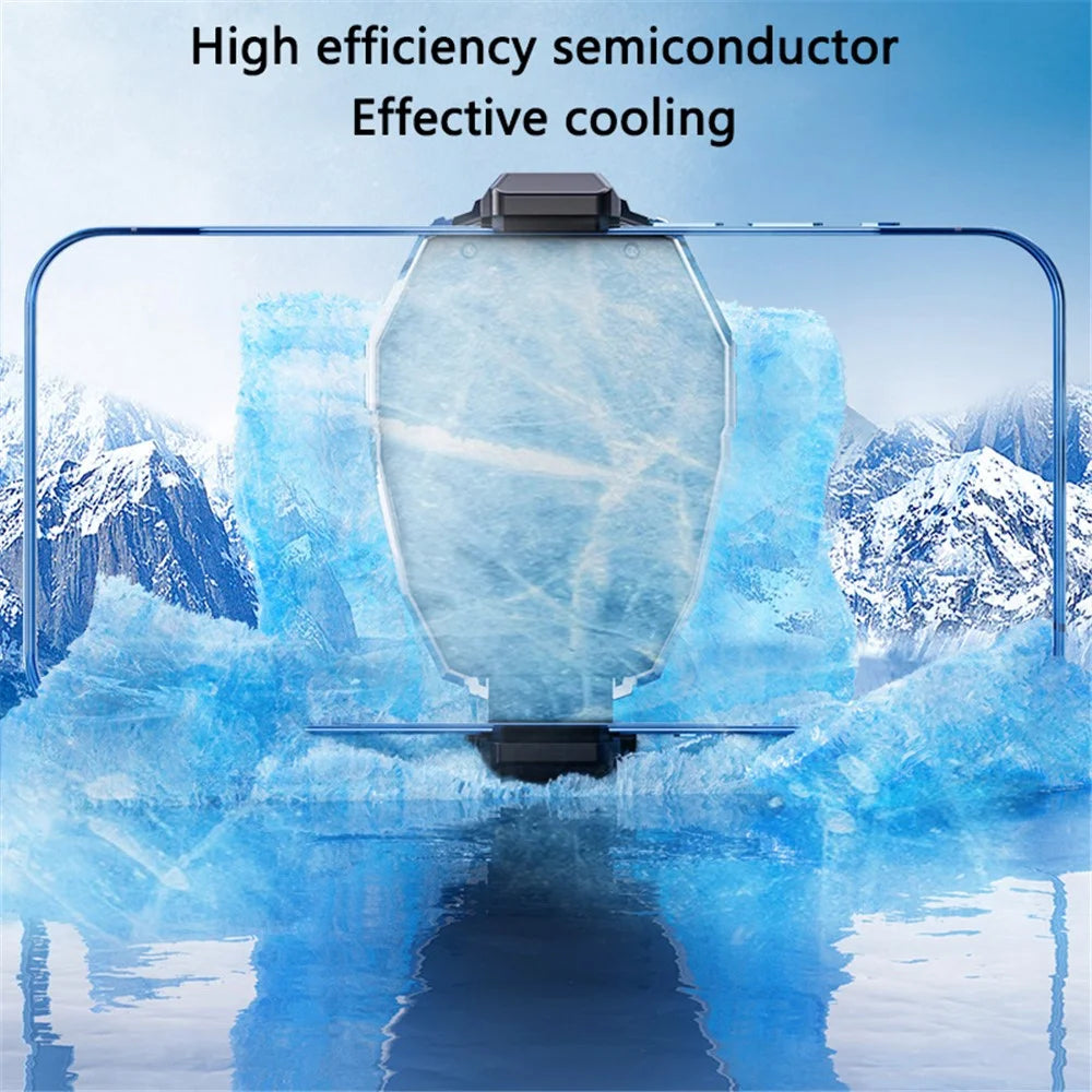 N15 Clip-On Phone Radiator Cellphone Live Streaming Gaming Heat Dissipation Semiconductor Cooling Fan - Silver - 4