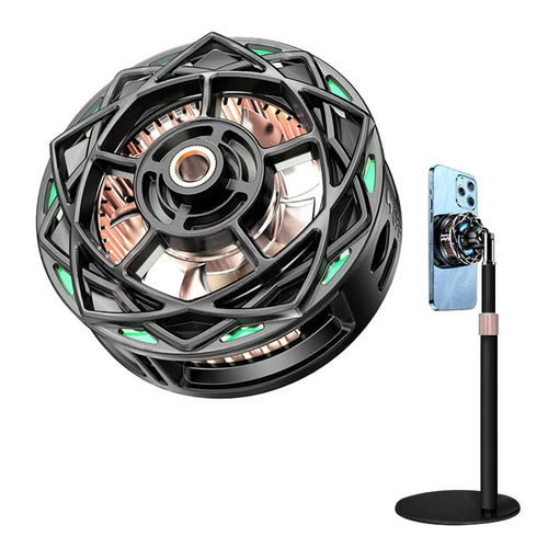 N9 Phone Radiator Fan Magnetic Cellphone Live Streaming Gaming Heat Dissipation Cooler with Tripod - 1