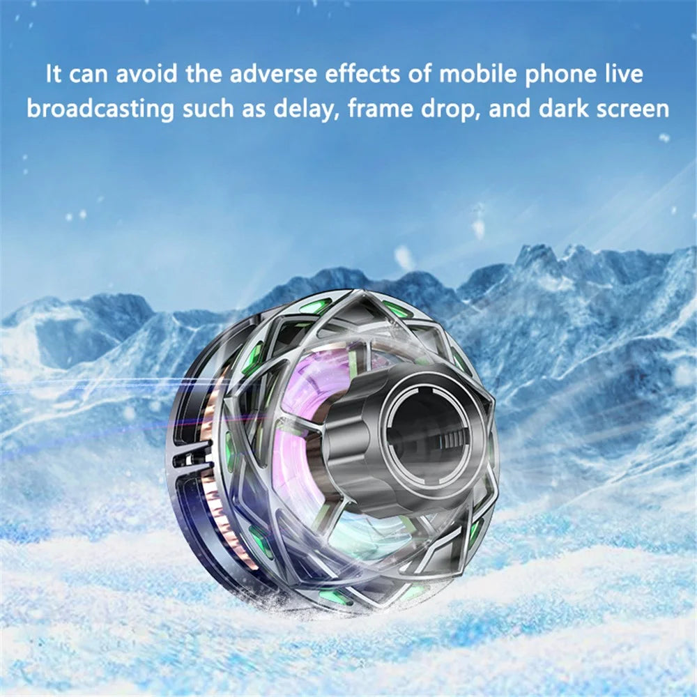 N9 Phone Radiator Fan Magnetic Cellphone Live Streaming Gaming Heat Dissipation Cooler with Tripod - 5