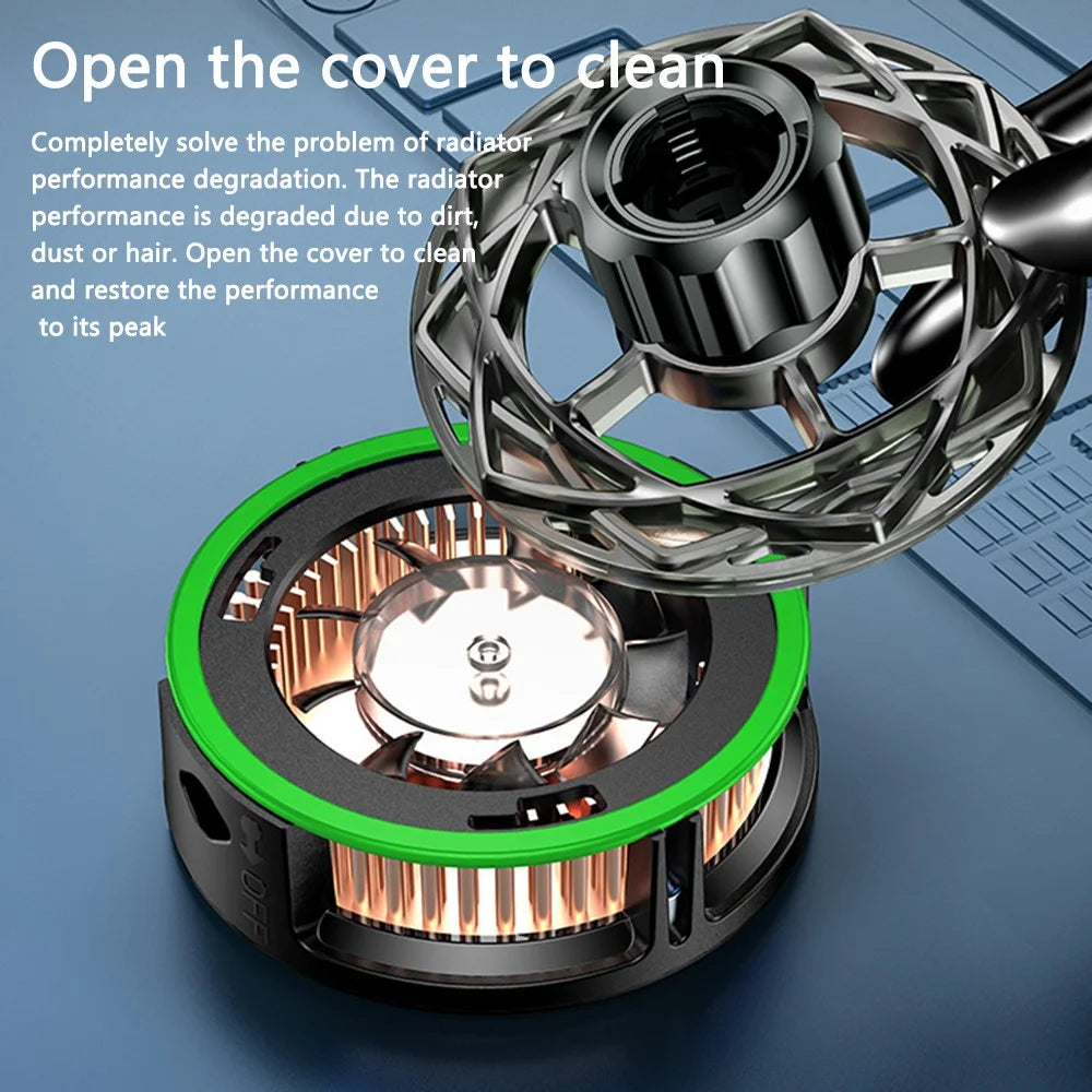 N9 Phone Radiator Fan Magnetic Cellphone Live Streaming Gaming Heat Dissipation Cooler with Tripod - 6