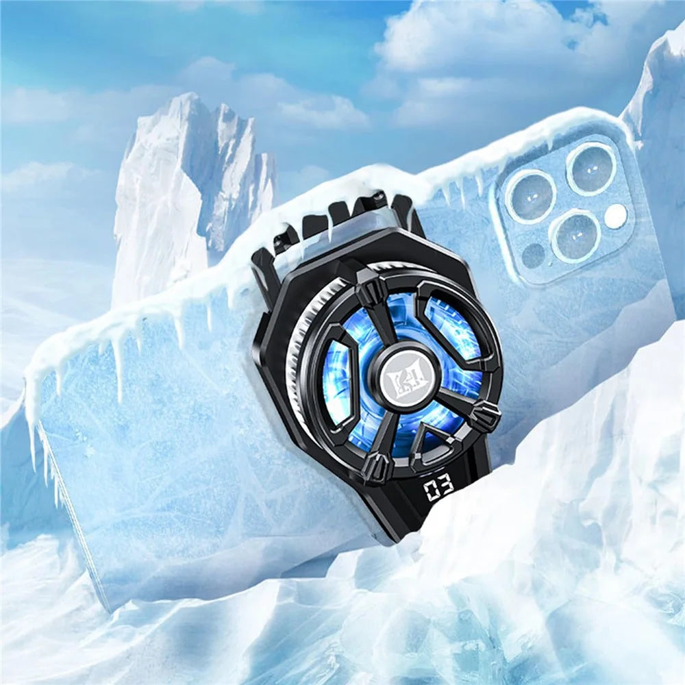 N7 Phone Back Radiator Digital Display Cellphone Gaming Heat Dissipation Semiconductor Cooling Fan - 7
