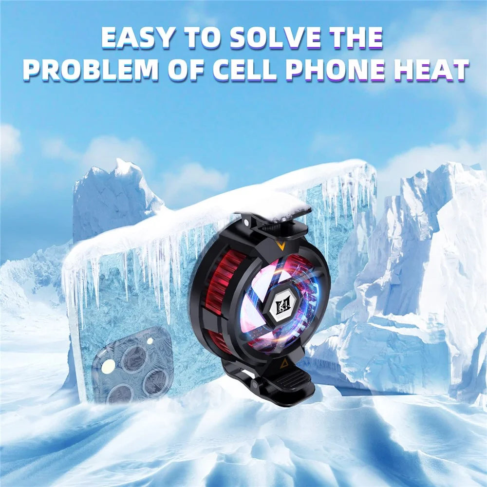N5 Magnetic Phone Back Radiator Cellphone Gaming Heat Dissipation Cooler Fan with Detachable Clips - 2
