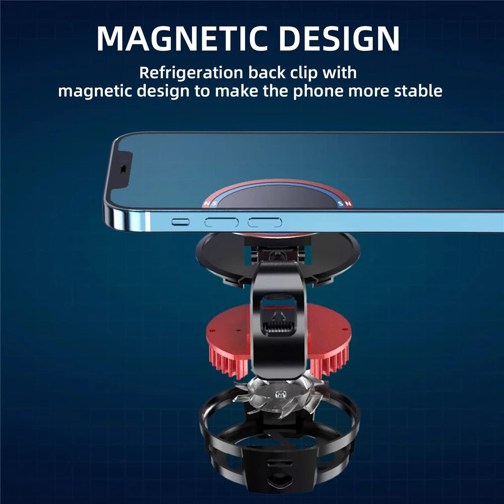 N5 Magnetic Phone Back Radiator Cellphone Gaming Heat Dissipation Cooler Fan with Detachable Clips - 4