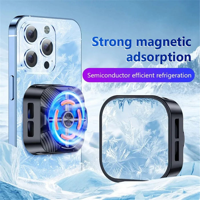X79 Magnetic Cell Phone Cooler Mobile Phone Radiator Cooling Fan Semiconductor for Gaming - 2