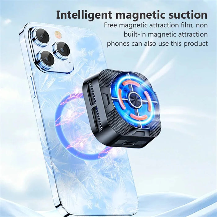 X79 Magnetic Cell Phone Cooler Mobile Phone Radiator Cooling Fan Semiconductor for Gaming - 3