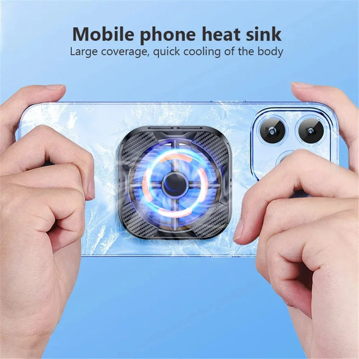 X79 Magnetic Cell Phone Cooler Mobile Phone Radiator Cooling Fan Semiconductor for Gaming - 4