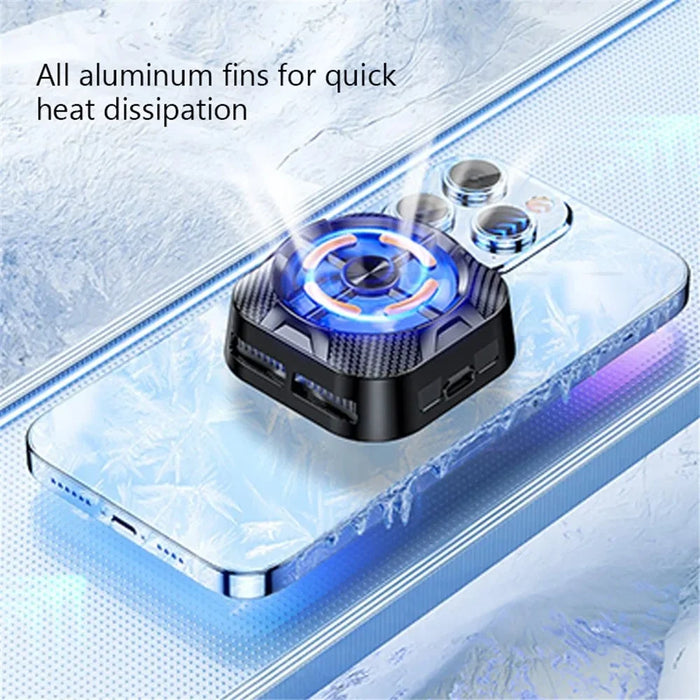X79 Magnetic Cell Phone Cooler Mobile Phone Radiator Cooling Fan Semiconductor for Gaming - 5