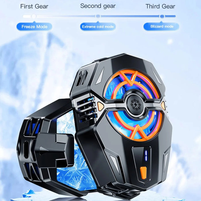 J20 Cell Phone Heat Sink 3 Adjustable Temperature Levels Cooling Fan with 68-89mm Clip Display Screen - 5