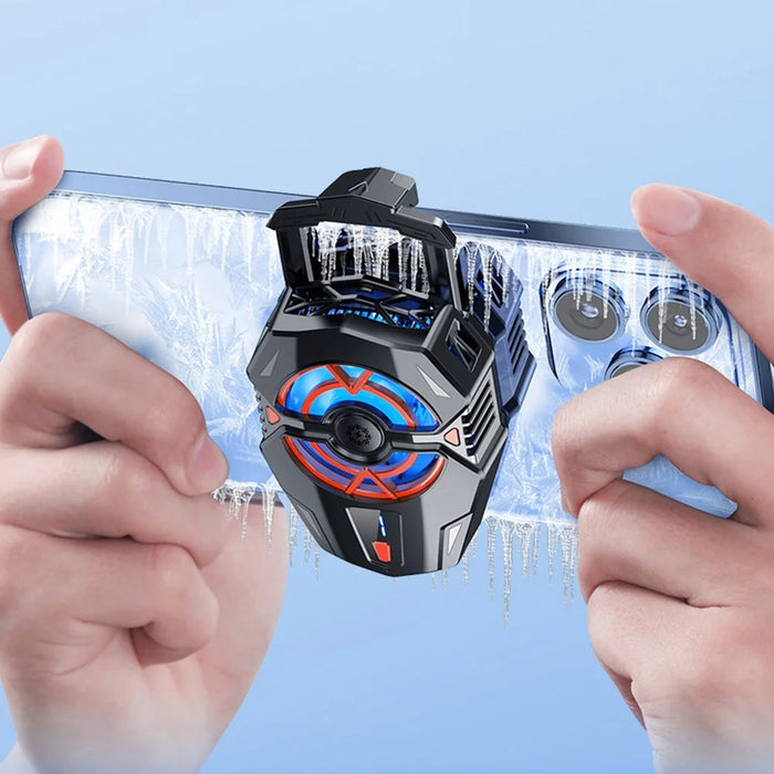 J20 Cell Phone Heat Sink 3 Adjustable Temperature Levels Cooling Fan with 68-89mm Clip Display Screen - 7