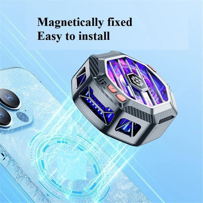 X60 Magnetic Cell Phone Cooler Semiconductor Radiator with Wireless Charging RGB Lighting for Gaming - 4