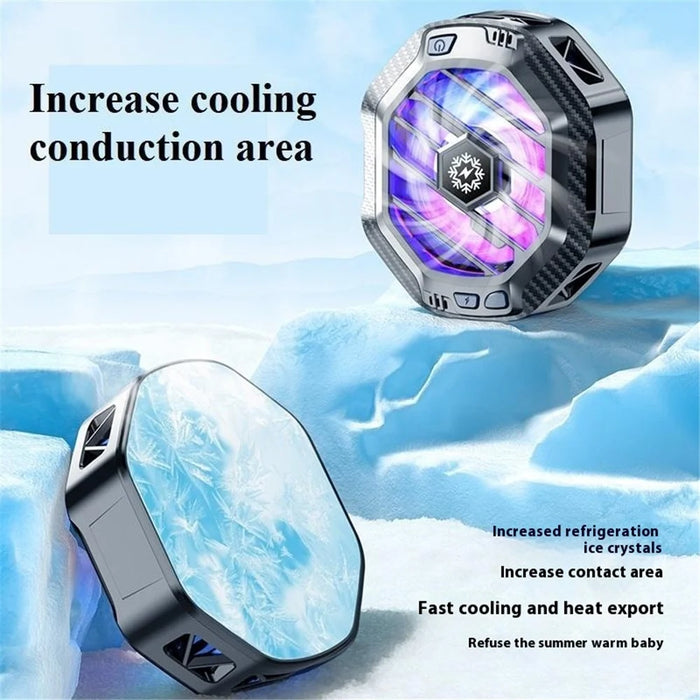 X60 Magnetic Cell Phone Cooler Semiconductor Radiator with Wireless Charging RGB Lighting for Gaming - 5