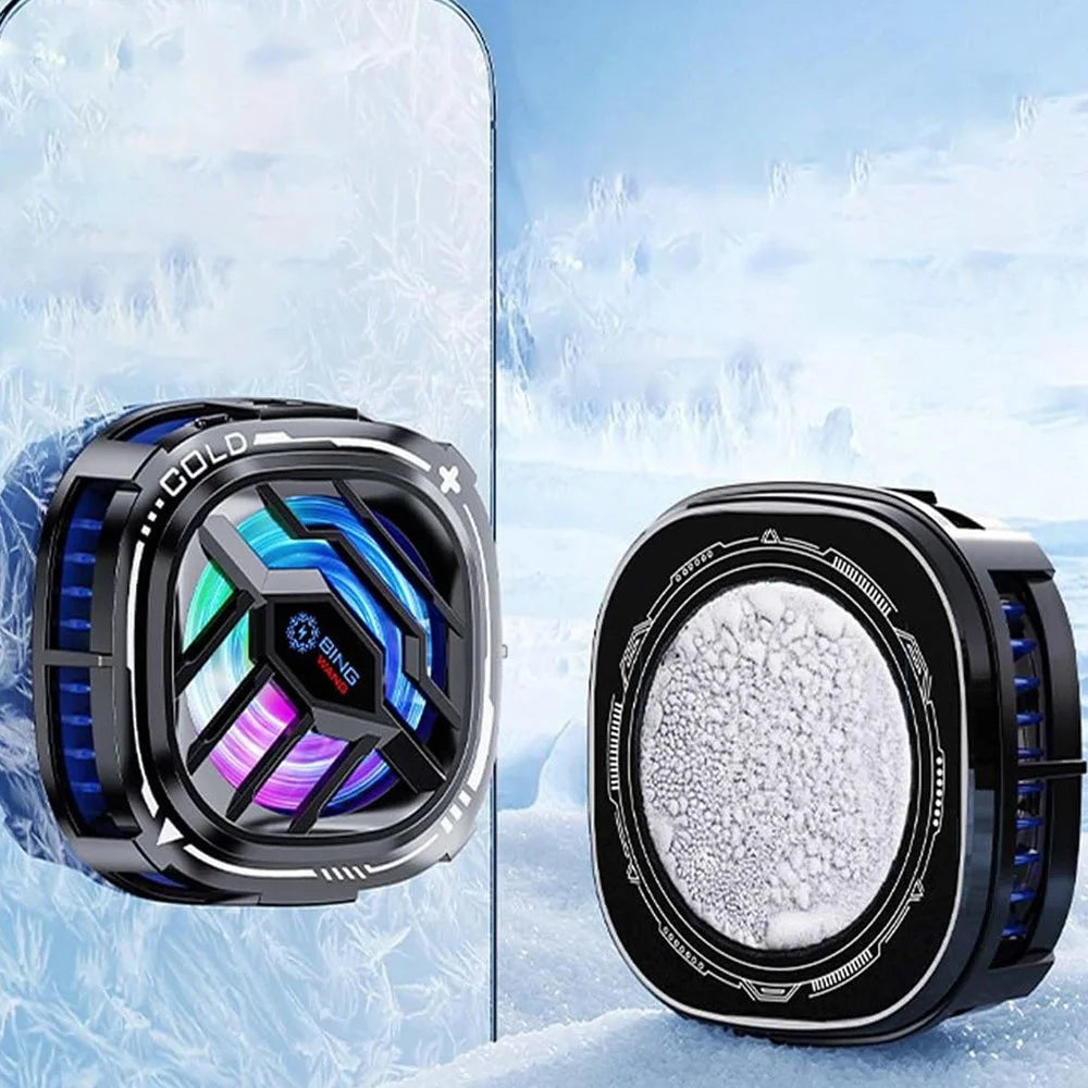 X76 Cell Phone Semiconductor Cooling Fan with RGB Lighting Magnetic Attraction Removable Clip USB Play and Play for Gaming - 4