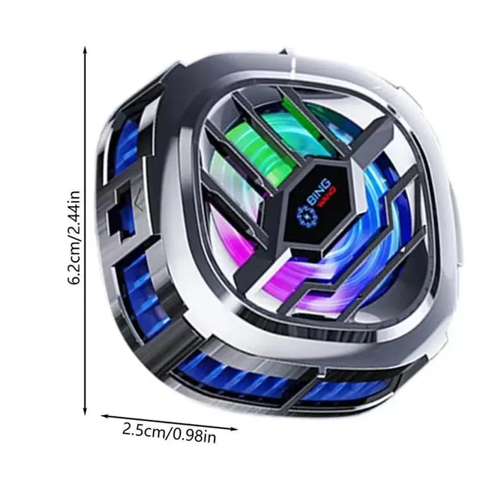 X76 Cell Phone Semiconductor Cooling Fan Magnetic Cellphone Radiator with RGB Lighting Removable Clip - 6
