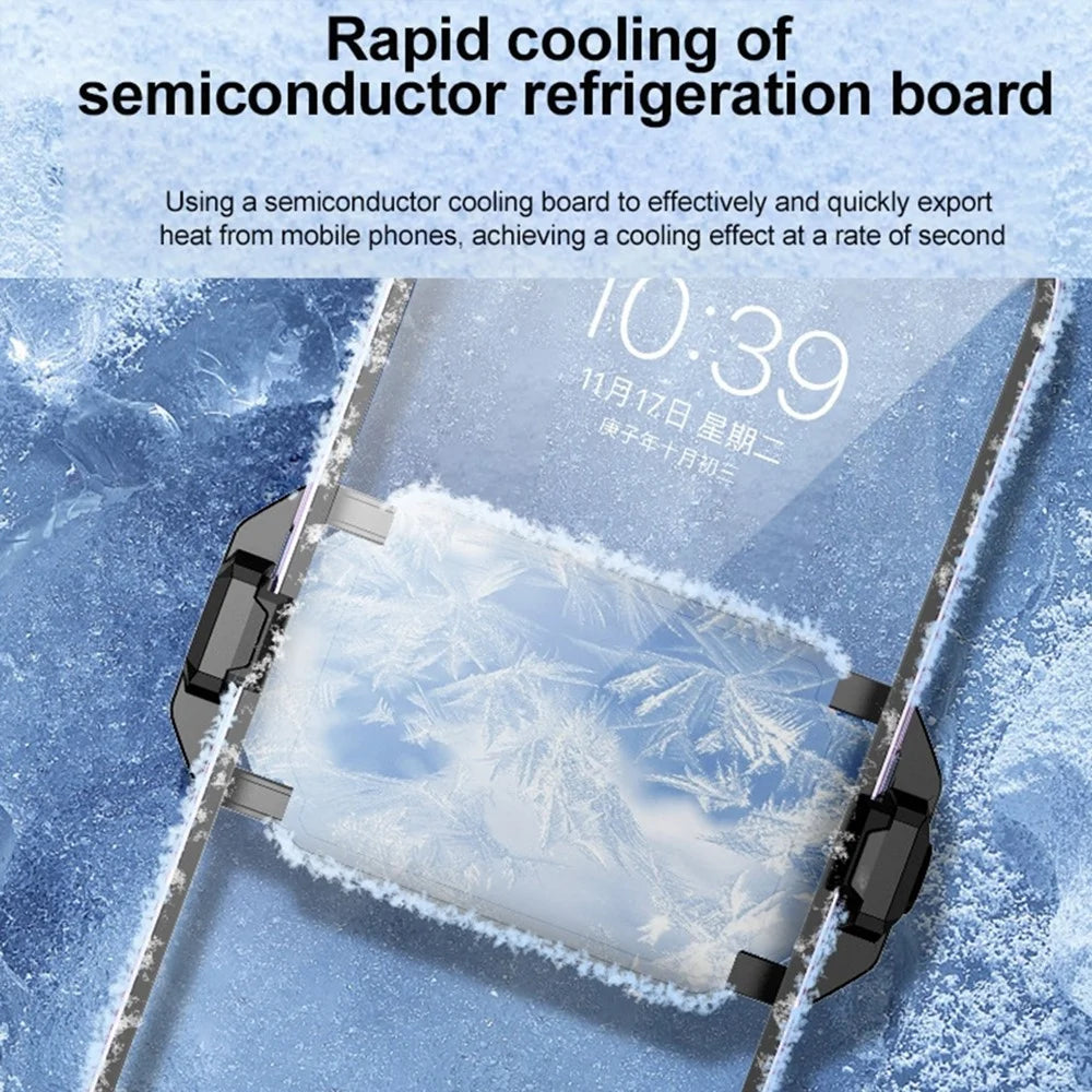 X65 Phone Cooler Magnetic Semiconductor Cell Phone Radiator with Clips Adjustable Cooling Mode for Gaming Live Live Stream - 4