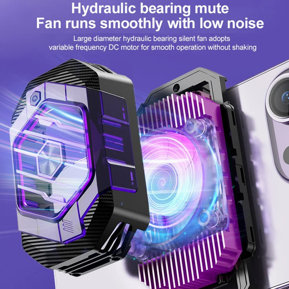 X65 Phone Cooler Magnetic Semiconductor Cell Phone Radiator with Clips Adjustable Cooling Mode for Gaming Live Live Stream - 5