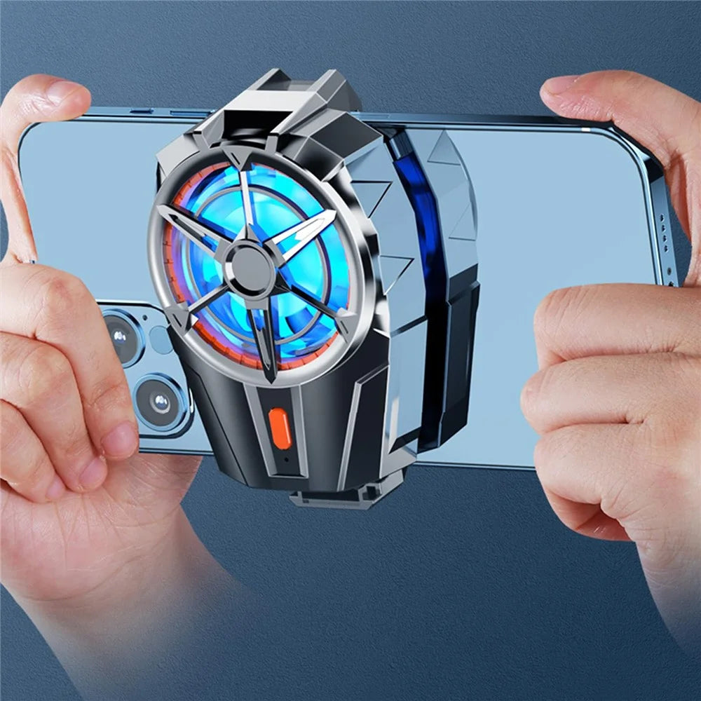 X52 Mini Portable Cell Phone Coolong Fan with USB Plug and Play Back Clip Low Noise for 62~92mm Phone Gaming Reading Vlogging - 2