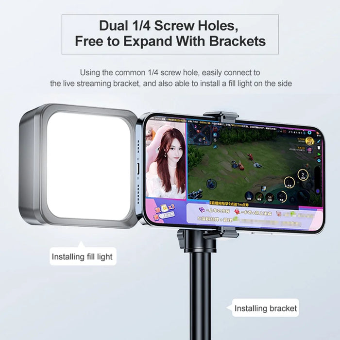 X53 Professional Cell Phone ETC Semiconductor Cooling Fan with Dual Fans Adjustable Angles Low Noise Back Clip for Most Phones Living Streaming - 4