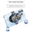 X53 Professional Cell Phone ETC Semiconductor Cooling Fan with Dual Fans Adjustable Angles Low Noise Back Clip for Most Phones Living Streaming - 7
