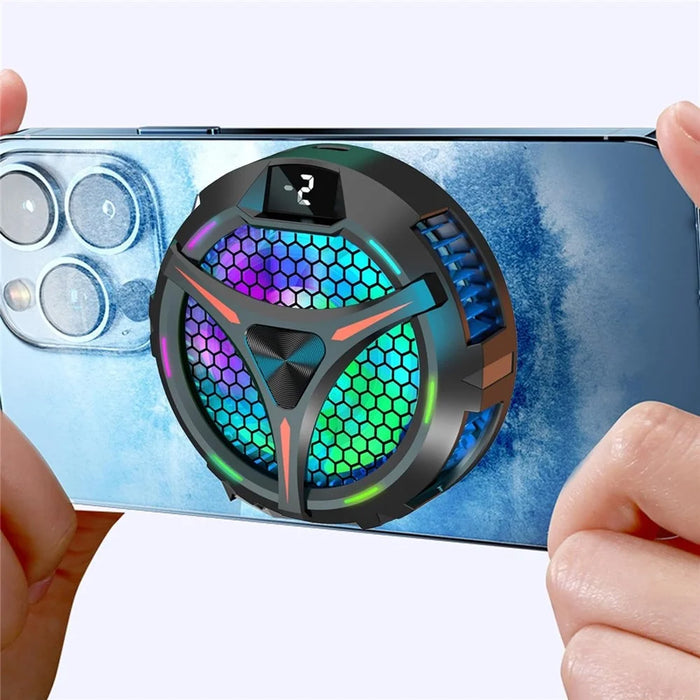 Professional Tablet Semiconductor Heat Sink with LED Display 2 Adjustable Cooling Levels for Gaming Live Streaming - 2